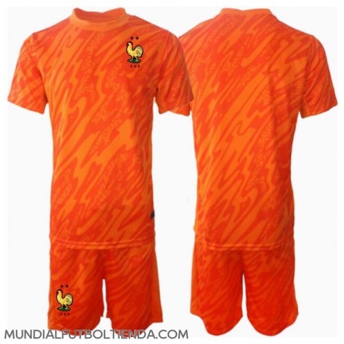 Camiseta Francia Portero Segunda Equipación Replica Eurocopa 2024 para niños mangas cortas (+ Pantalones cortos)